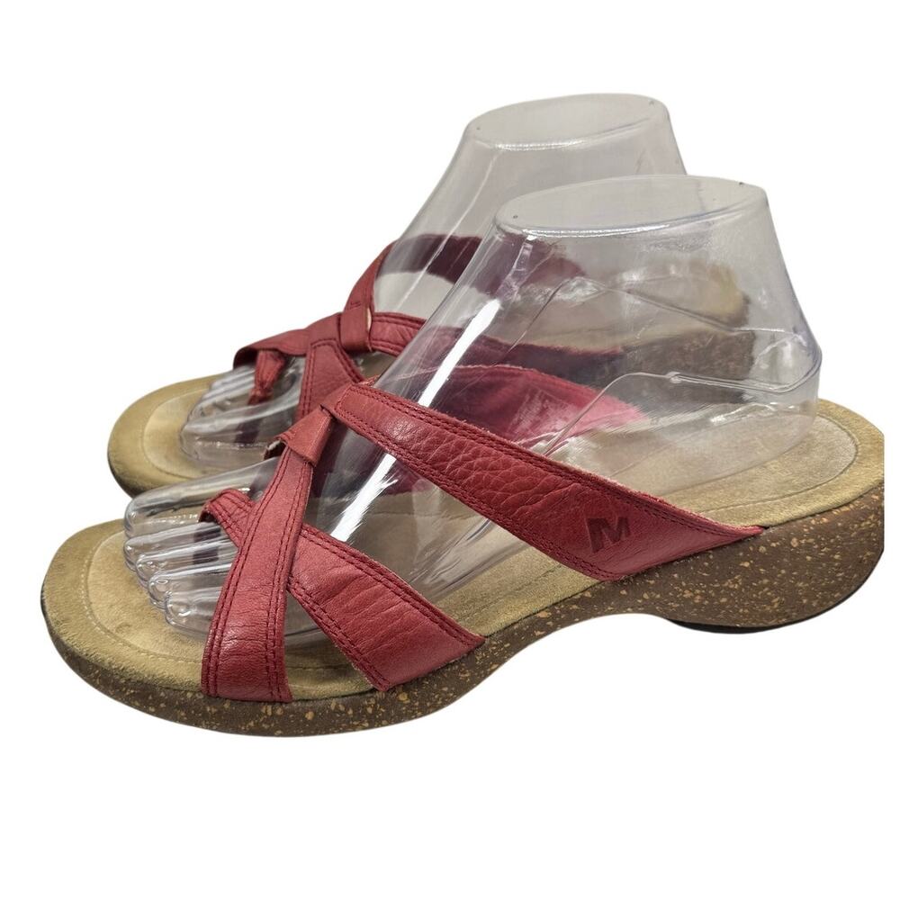 Merrell San Remo Red Leather Strappy Sandals Size 9